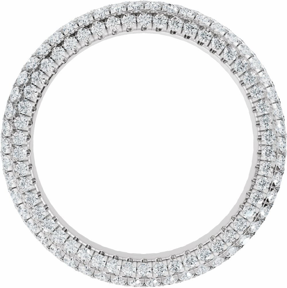 14K White Gold 1 3/8 Lab-Grown Diamond Eternity Band