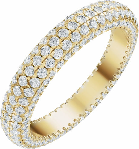 14K Yellow Gold 1 3/8 Lab-Grown Diamond Eternity Band