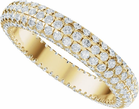 14K Yellow Gold 1 3/8 Lab-Grown Diamond Eternity Band