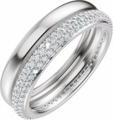 14K White Gold 3/4 CTW Natural Diamond Eternity Band