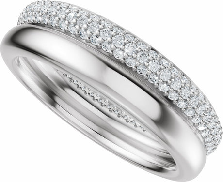 14K White Gold 3/4 CTW Natural Diamond Eternity Band