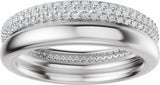 14K White Gold 3/4 CTW Natural Diamond Eternity Band