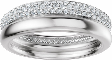 14K White Gold 3/4 CTW Natural Diamond Eternity Band