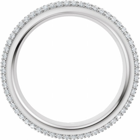14K White Gold 3/4 CTW Lab-Grown Diamond Eternity Band