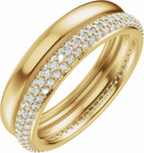 14K Yellow Gold 3/4 CTW Lab-Grown Diamond Eternity Band