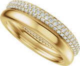 14K Yellow Gold 3/4 CTW Lab-Grown Diamond Eternity Band