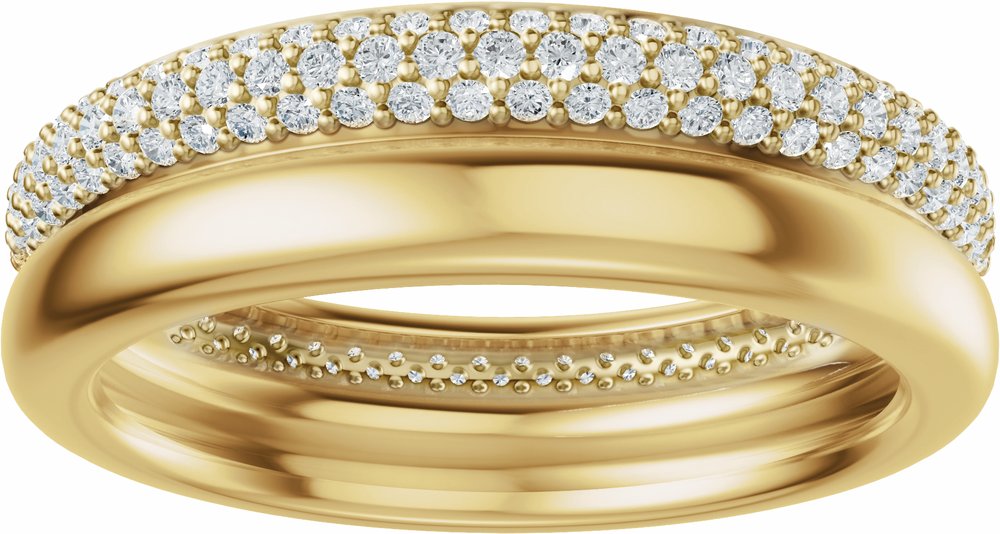 14K Yellow Gold 3/4 CTW Lab-Grown Diamond Eternity Band