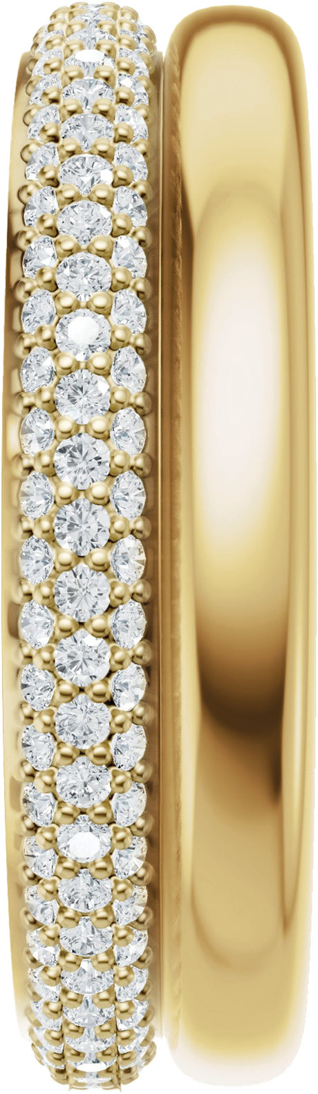 14K Yellow Gold 3/4 CTW Lab-Grown Diamond Eternity Band