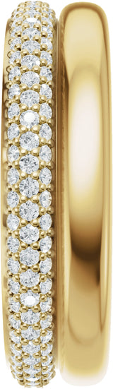 14K Yellow Gold 3/4 CTW Lab-Grown Diamond Eternity Band