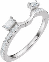 14K White Gold 1/5 CTW Lab-Grown Diamond Wrap-Style Ring Enhancer