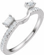 14K White Gold 1/5 CTW Lab-Grown Diamond Wrap-Style Ring Enhancer