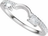 14K White Gold 1/5 CTW Lab-Grown Diamond Wrap-Style Ring Enhancer