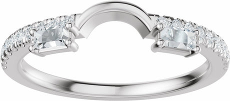 14K White Gold 1/5 CTW Lab-Grown Diamond Wrap-Style Ring Enhancer