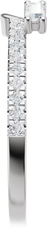 14K White Gold 1/5 CTW Lab-Grown Diamond Wrap-Style Ring Enhancer