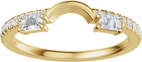 14K Yellow Gold 1/5 CTW Lab-Grown Diamond Wrap-Style Ring Enhancer
