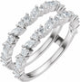 14K White Gold 7/8 CTW Lab-Grown Diamond Ring Guard