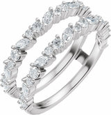 14K White Gold 7/8 CTW Lab-Grown Diamond Ring Guard