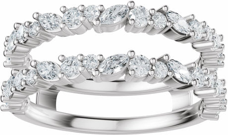 14K White Gold 7/8 CTW Lab-Grown Diamond Ring Guard