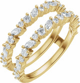 14K Yellow Gold 7/8 CTW Lab-Grown Diamond Ring Guard