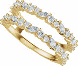 14K Yellow Gold 7/8 CTW Lab-Grown Diamond Ring Guard