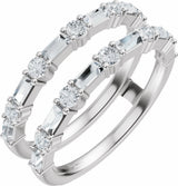 14K White Gold 7/8 CTW Lab-Grown Diamond Accented Ring Guard