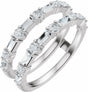 14K White Gold 7/8 CTW Lab-Grown Diamond Accented Ring Guard
