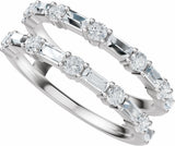 14K White Gold 7/8 CTW Lab-Grown Diamond Accented Ring Guard
