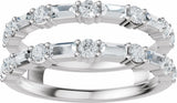 14K White Gold 7/8 CTW Lab-Grown Diamond Accented Ring Guard