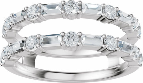 14K White Gold 7/8 CTW Lab-Grown Diamond Accented Ring Guard