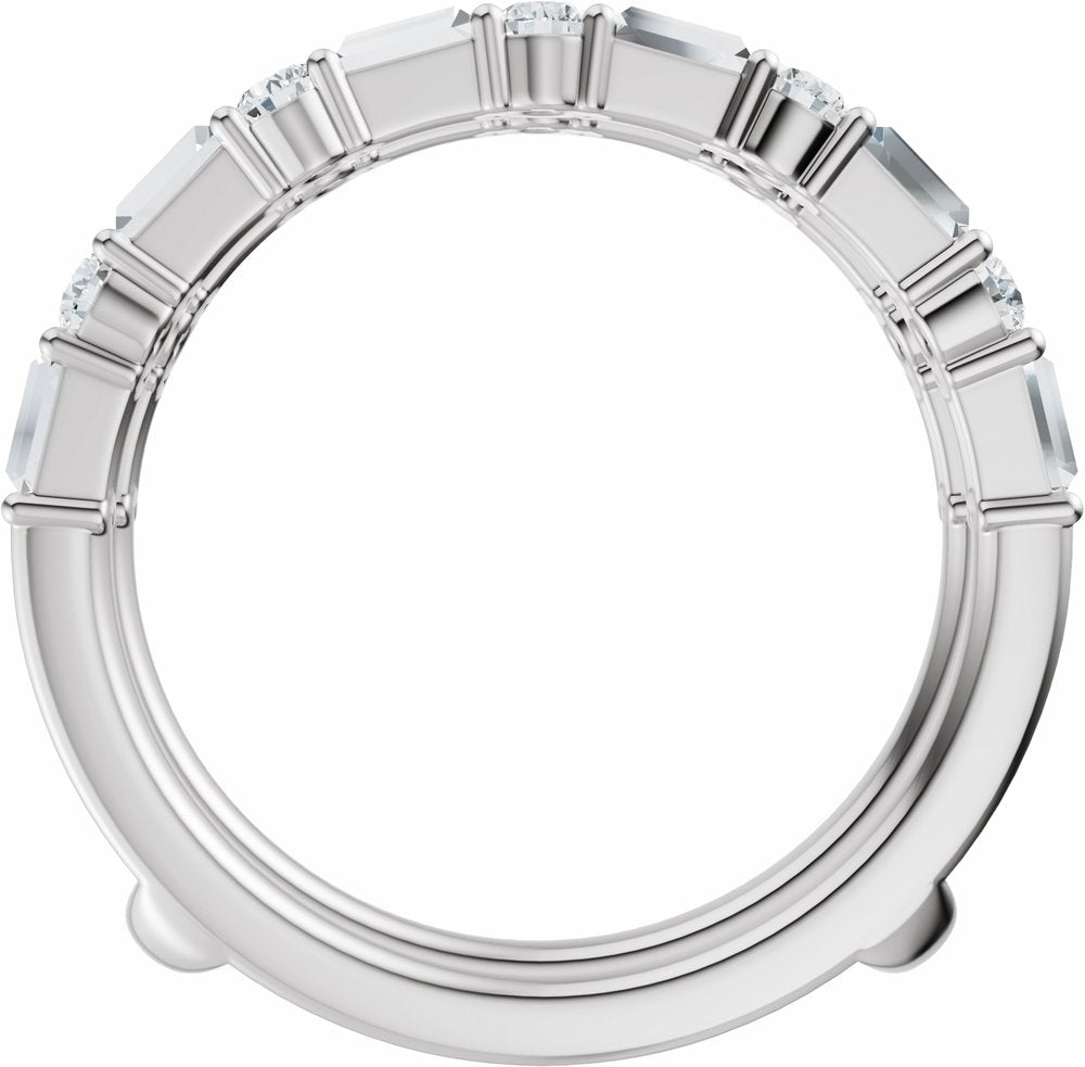 14K White Gold 7/8 CTW Lab-Grown Diamond Accented Ring Guard