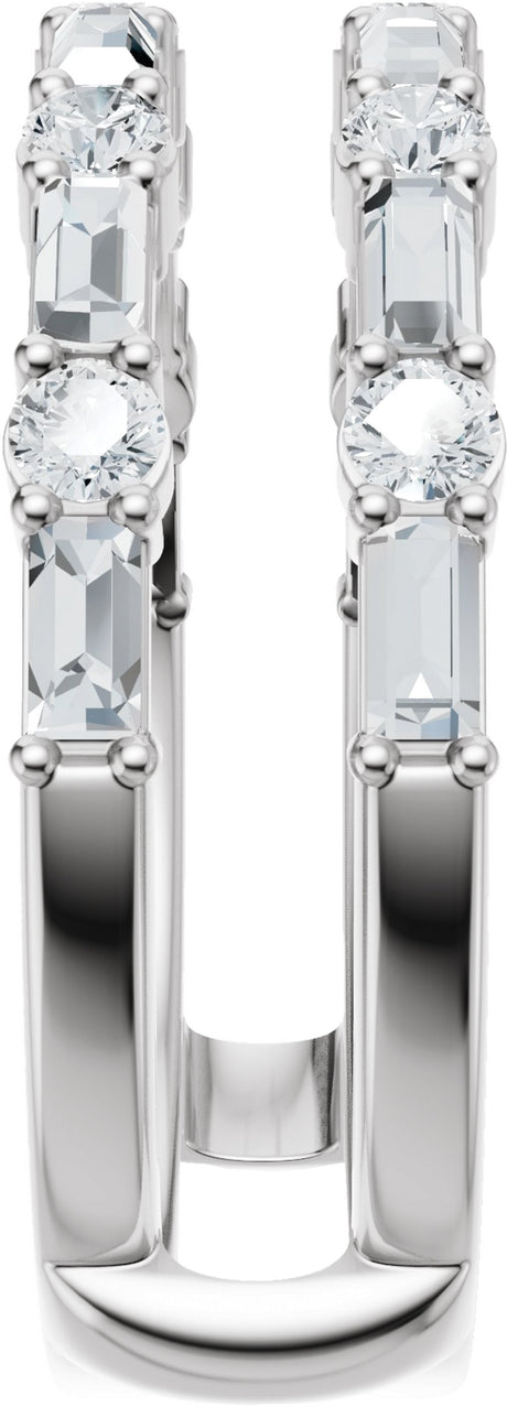 14K White Gold 7/8 CTW Lab-Grown Diamond Accented Ring Guard