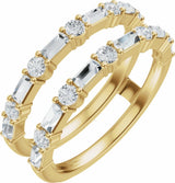 14K Yellow Gold 7/8 CTW Lab-Grown Diamond Accented Ring Guard