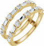 14K Yellow Gold 7/8 CTW Lab-Grown Diamond Accented Ring Guard