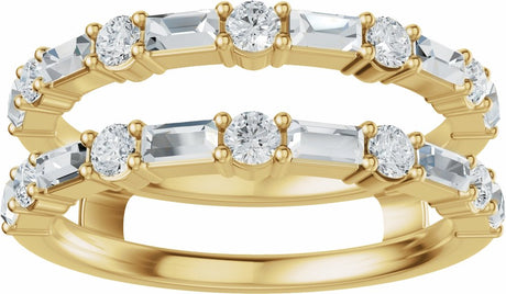 14K Yellow Gold 7/8 CTW Lab-Grown Diamond Accented Ring Guard