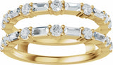 14K Yellow Gold 7/8 CTW Lab-Grown Diamond Accented Ring Guard