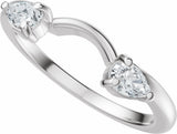 14K White Gold 1/3 CTW Lab-Grown Diamond Wrap-Style Enhancer
