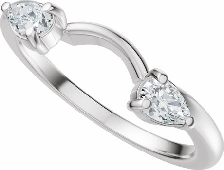 14K White Gold 1/3 CTW Lab-Grown Diamond Wrap-Style Enhancer