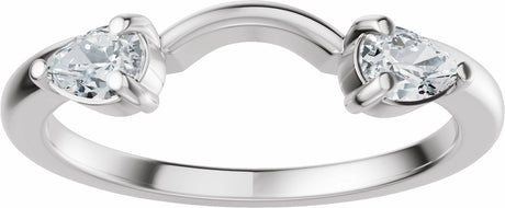 14K White Gold 1/3 CTW Lab-Grown Diamond Wrap-Style Enhancer