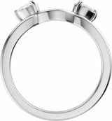 14K White Gold 1/3 CTW Lab-Grown Diamond Wrap-Style Enhancer