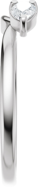14K White Gold 1/3 CTW Lab-Grown Diamond Wrap-Style Enhancer