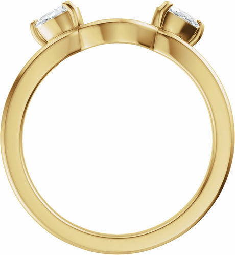 14K Yellow Gold 1/3 CTW Lab-Grown Diamond Wrap-Style Enhancer
