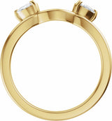 14K Yellow Gold 1/3 CTW Natural Diamond Wrap-Style Enhancer