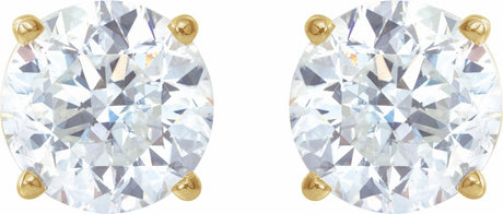 14K Yellow Gold 3 CTW Lab-Grown Diamond Earrings