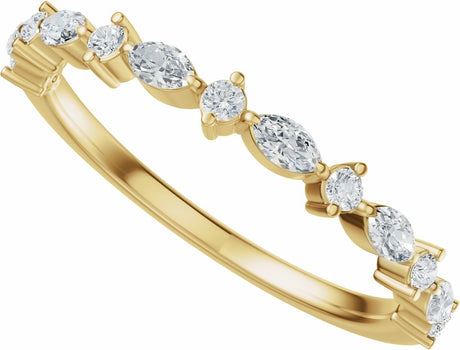 14K Yellow Gold 1/4 CTW Lab-Grown Diamond Anniversary Band