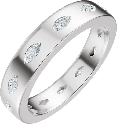 14K White Gold 5/8 CTW Lab-Grown Diamond Eternity Band