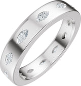 14K White Gold 5/8 CTW Lab-Grown Diamond Eternity Band