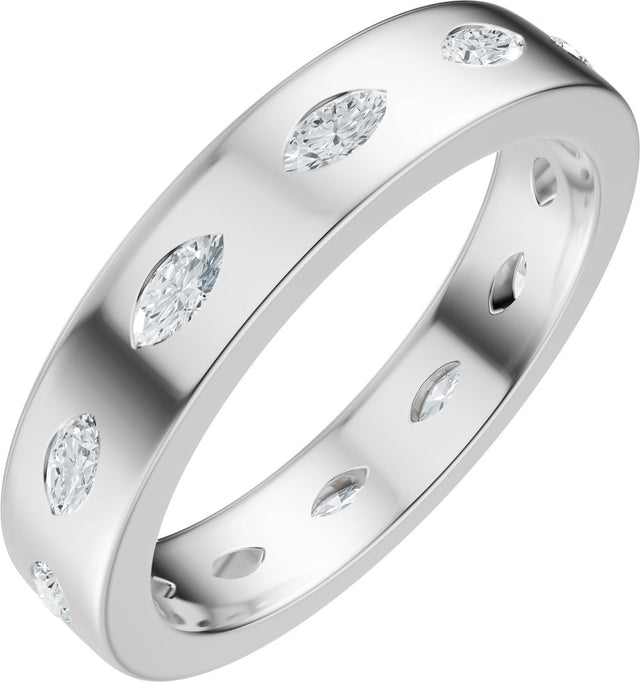 14K White Gold 5/8 CTW Lab-Grown Diamond Eternity Band