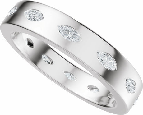 14K White Gold 5/8 CTW Lab-Grown Diamond Eternity Band
