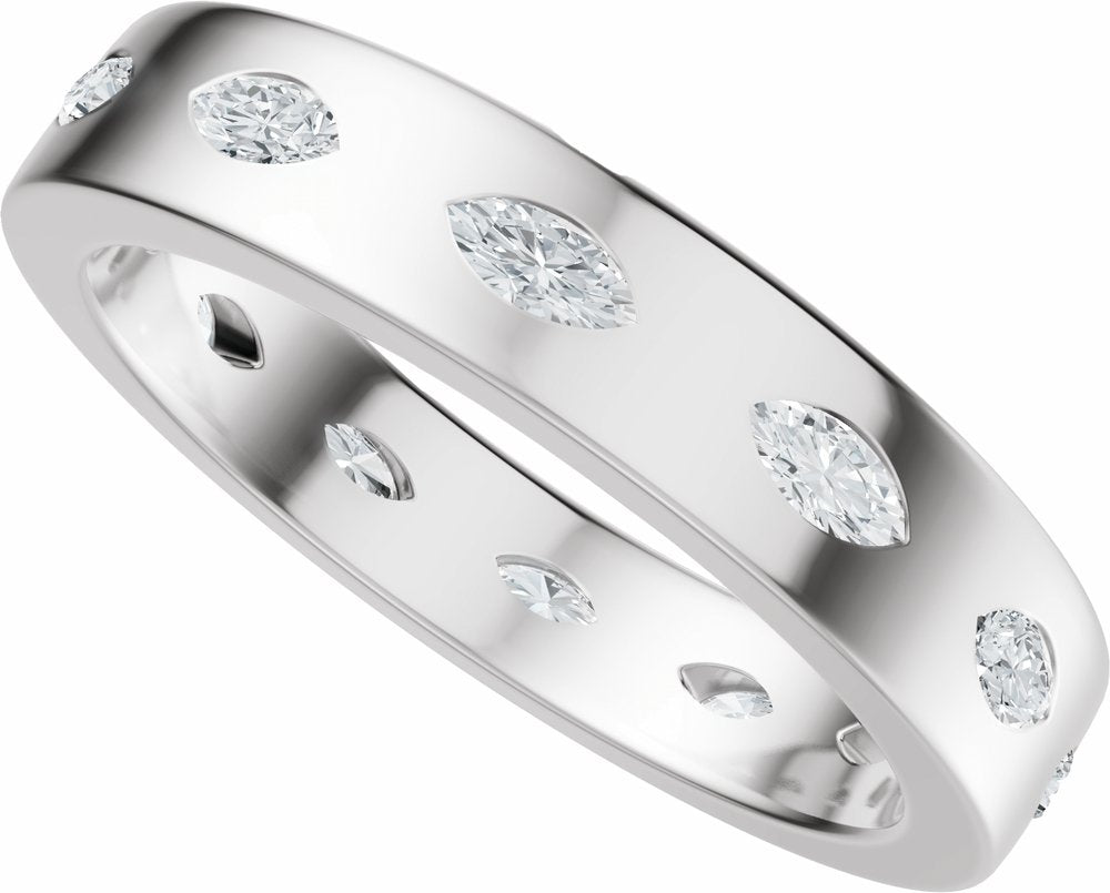 14K White Gold 5/8 CTW Lab-Grown Diamond Eternity Band
