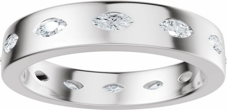 14K White Gold 5/8 CTW Lab-Grown Diamond Eternity Band